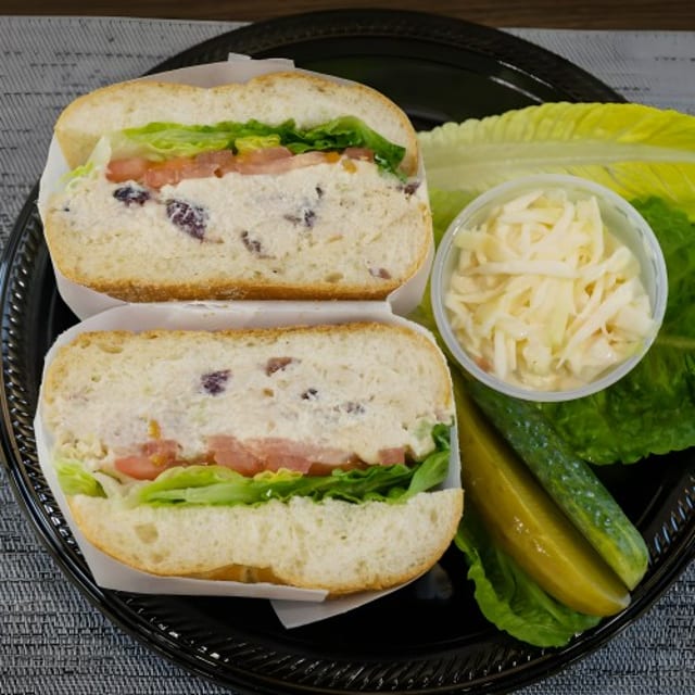 Cranberry Chicken Salad (Low Fat) Sandwich.
